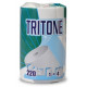 TRITONE essuie-tout menager compact blanc 3 épaisseurs 220 Feuilles