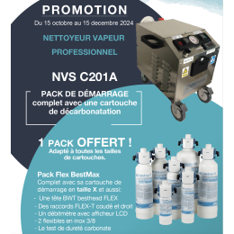 Promotion C201A nettoyeur vapeur + pack de filtration BWT offert!