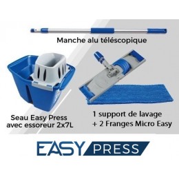 Kit Easy Press de lavage à plat du sol avec 2 franges Lamatex